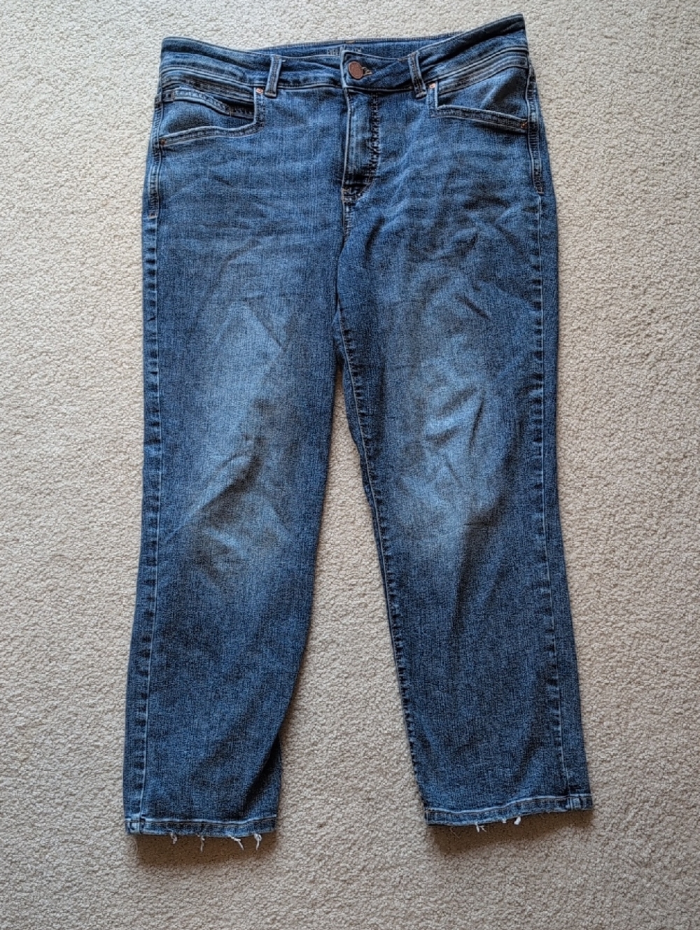 Maurice's Everflex High Waist Straight Leg Jeans Medium Wash